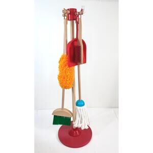 Melissa & Doug Dust! Sweep! Mop! Cleaning Play Set - Excellent Condition